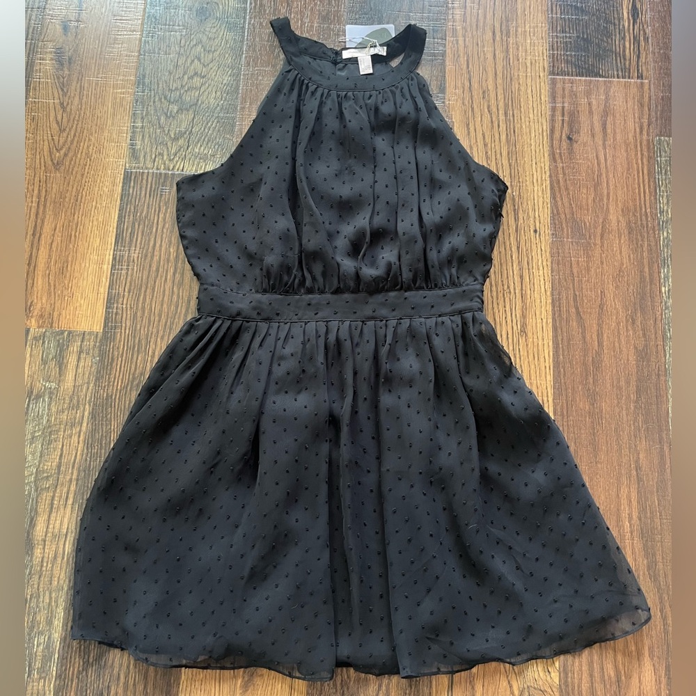 High neck black dress NWT